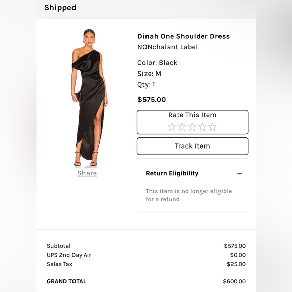 Revolve, Dinah One Shoulder Dress
NONchalant Label - Picture 1 of 5